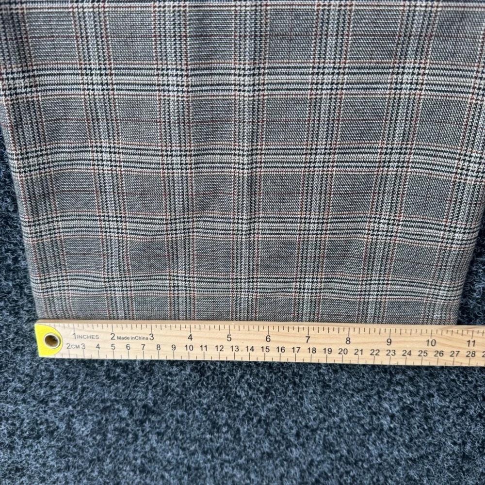 Zara Brown Plaid Wide Leg Pleated Trousers High Waisted Dress Pants Small 26